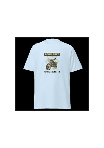 Wildstyle Born Free Choppers Motosiklet Vintage Chopper Baskılı Unisex Bisiklet Yaka Pamuklu Tişört - Bebek Ma