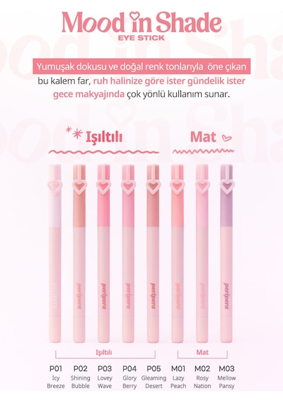 Topaklanma Yapmadan Kolayca Uygulanan Kalem Far Perıpera Mood In Shade Eye Stick M01 Lazy Peach M01 Lazy Peach
