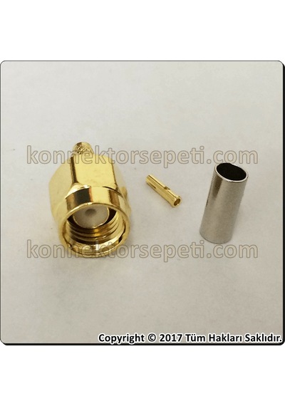 Rp Sma Erkek Sıkmalı Crimp Kablo Konnektörü Rg316 Rg174 Lmr100
