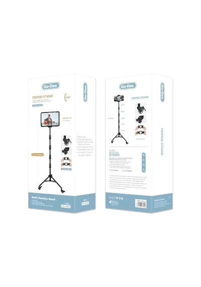 Go Des Gd-hd383 360 Derece Dönebilen Çok Fonksiyonlu Teleskopik Tripod Siyah