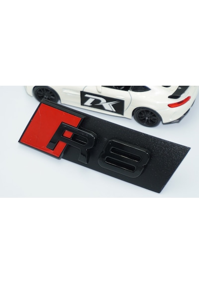 Dk Tuning R8 Siyah Kırmızı 3d Ön Panjur Logo Audi İle Uyumlu