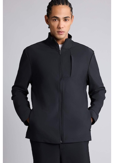 Defacto Defactofit Standart Fit Dik Yaka Fermuarlı Sweatshirt F7635ax25aubk81 Siyah