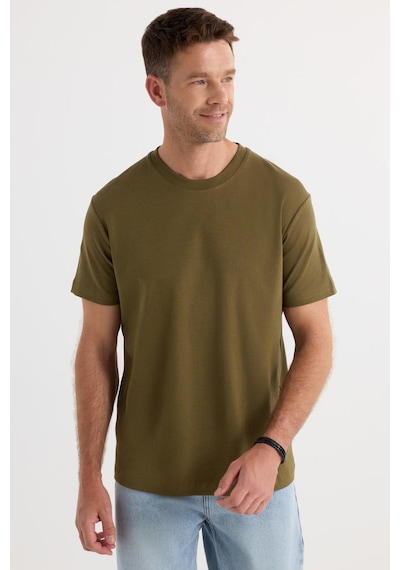 Tudors Unisex Relax Fit Rahat Kesim %100 Pamuk Yumuşak Dokulu Hafif Kalın Haki Bisiklet Yaka Tişört-34941 Haki Tudors Unisex Relax Fit Rahat Kesim %100 Pamuk Yumuşak Dokulu Hafif Kalın Haki Bisiklet Yaka Tişört-34941 Haki