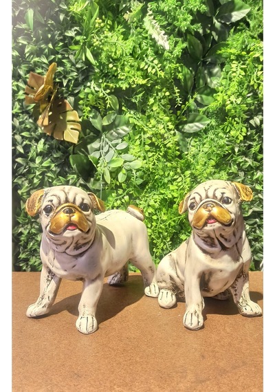 2'li Pug Köpek Biblosu
