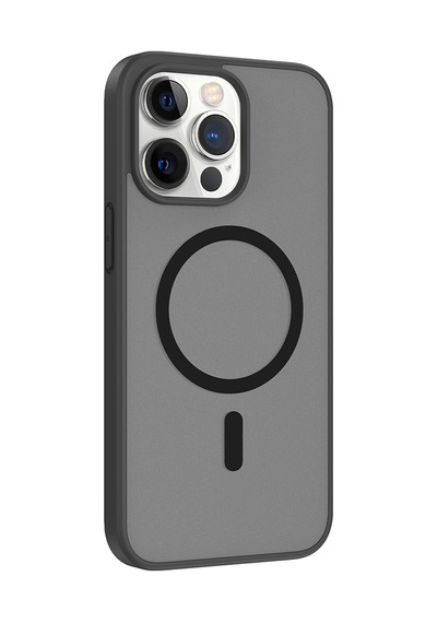 Apple Uyumlu iPhone 14 Pro Kılıf M-safe Şarj Özellikli Mkst Babet Kapak - Mavi