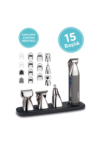 Babyliss MT996E Super X Metal 14 Başlıklı Lityum Yüz & Vücut Bakım Kiti