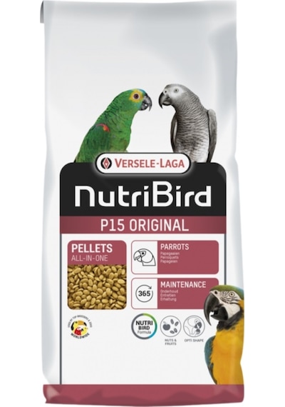 Versele - 680 - Laga Nutrıbırd P15 Orıgınal Papağan Pelet - Spt-gld - Yem 10kg