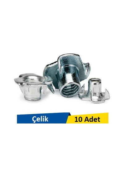 M8 Metrik Ağaç Somun Çakmalı Paket 10 Adet 1