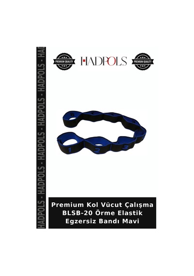 Premium Kol Vücut Çalışma Blsb-20 Örme Elastik Egzersiz Bandı Mavi