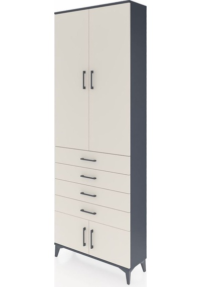 Arges Dolap 4 Raflı 4 Çekmeceli 4 Kapaklı 88x30x243 Antrasit-aytaşı Antrasit Arges Dolap 4 Raflı 4 Çekmeceli 4 Kapaklı 88x30x243 Antrasit-aytaşı Antrasit