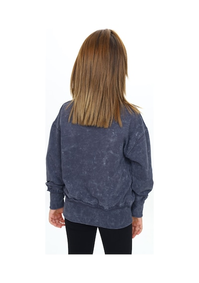 Toontoy Kız Çocuk Yıkamalı Nakışlı Sweatshirt Bordo