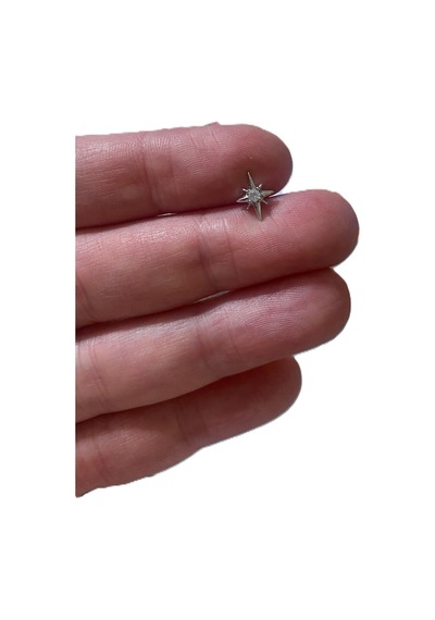 Minimal Kutup Yıldızı Kıkırdak Tragus Helix Pearsıng Küpe 316l Çelik Gümüş
