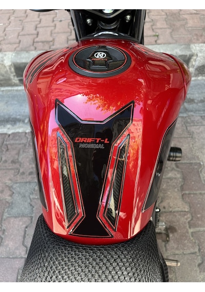 Mondial Drift L Full Tank Pad Set Siyah - Kırmızı