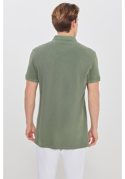 Altınyıldız Classıcs Erkek Hakı %100 Pamuk Slim Fit Dar Kesim Polo Yaka Tişört Haki