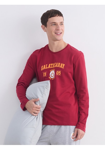 Lc Waikiki Lc Waıkıkı Kırmızı Galatasaray Baskılı Erkek Pijama Takımı
