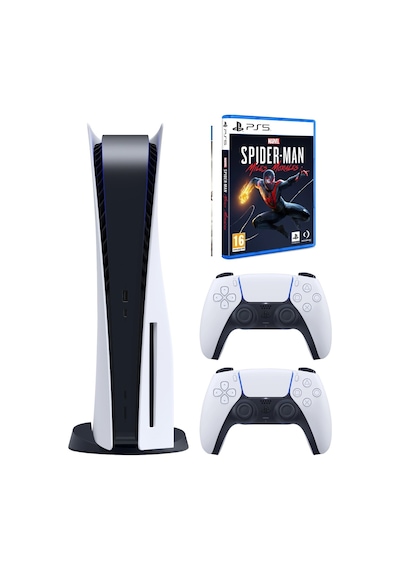 Sony Playstation 5 PS5 Oyun Konsolu + 2. Kol + PS5 Spider-Man Miles Morales (İthalatçı Garantili)