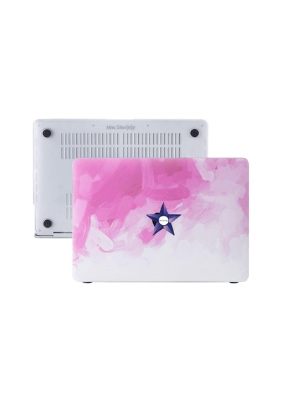Macbook Air 13 İnç Kılıf A2337 M1 A2179 A1932 Uyumlu Hard Case Sert Kapak Suluboya Desenli Uv Baskılı Koruyucu Kılıf İnce Hafif Laptop Kılıfı Pembe Belirtilmemiş
