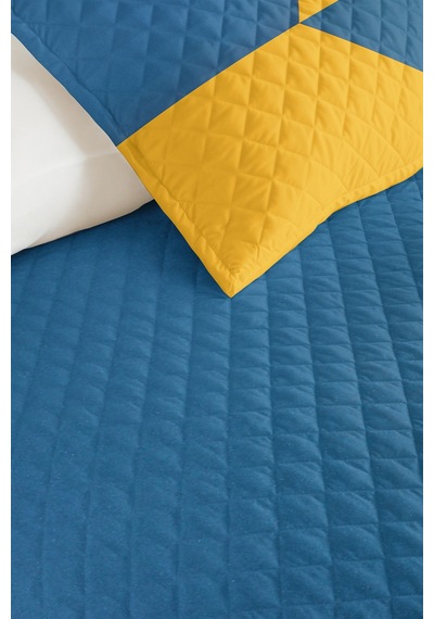 Mavi Geometrik Genç Odası Tek Kişilik Pike Takımı - Sarı Modern 160x220 Cm Kapitone Yatak Örtüsü Dumanlı Ufuk Yumuşaklığı Mavi Geometrik Genç Odası Tek Kişilik Pike Takımı - Sarı Modern 160x220 Cm Kapitone Yatak Örtüsü Dumanlı Ufuk Yumuşaklığı