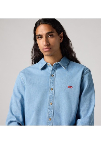 Levi's Ls Battery Slım Erkek Mavi Gömlek 86625-0065-6610 Light Indigo - Flat Finis