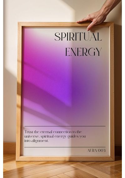 Spiritual Energy Çerçeveli Tablo Aura 003 Enerji Renkleri - Ruhsal Enerji