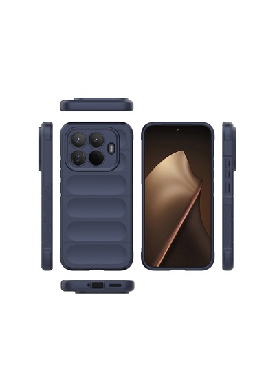 Xiaomi 15t Pro Kılıf Kamera Korumalı Esnek Silikon Parmak Şeritli Pazarplus Siyah