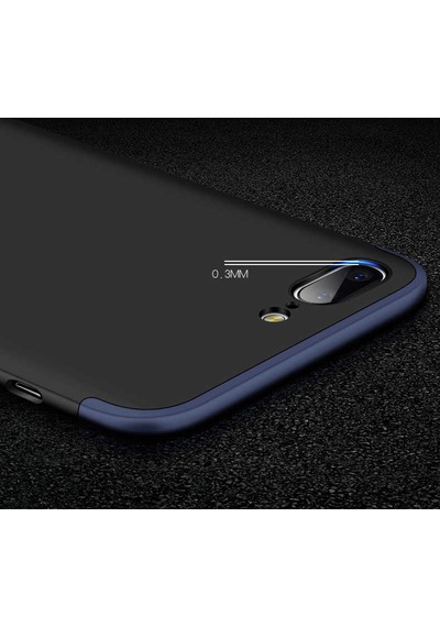 One Plus 5 Kılıf Zore Ays Kapak Siyah-Kırmızı