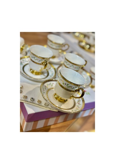 Blossom Vintage Kahve Fincan Takımı Ekru