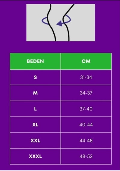 Kb-1216 Örme Patella Ve Ligament Destekli Dizlik Xxl Beden