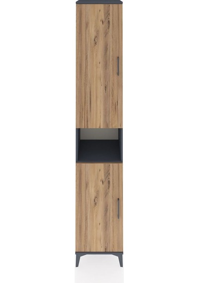 Hyperion Dolap 5 Raflı 2 Kapaklı Tek Askılı 44x44x243 Antrasi... Antrasit