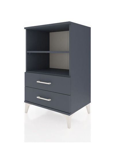 Hyperion Komodin 2 Raflı 2 Çekmeceli 60x44x96 Antrasit-antrasit Antrasit