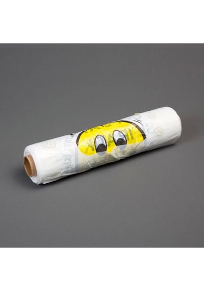 Gülenyüz Desenli Rulo Poşet Büyük Boy 1 Rulo 100 Adet 27x54cm