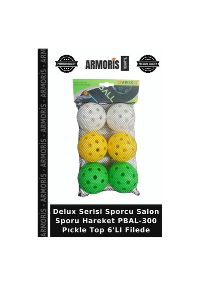Delux Serisi Sporcu Salon Sporu Hareket Pbal-300 Pıckle Top 6'lı Filede Çok Renkli
