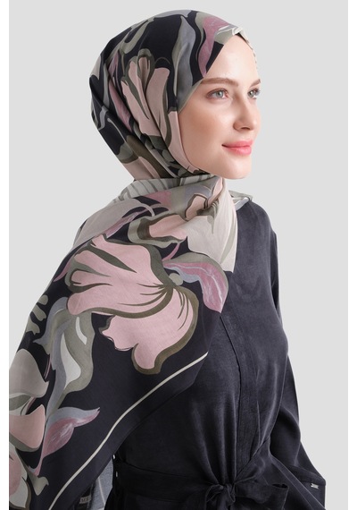 Armine Elegance Pamuk - İpek Şal As559 Siyah