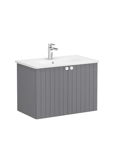 69291 VitrA Root Groove Kapaklı Lavabo Dolabı, 80 Cm, Mat Gri Yuvarlak Lavabo Dahil Diğer 69291 VitrA Root Groove Kapaklı Lavabo Dolabı, 80 Cm, Mat Gri Yuvarlak Lavabo Dahil Diğer