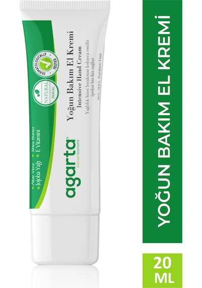 Agarta Doğal Yoğun Bakım El Kremi 20  ML
