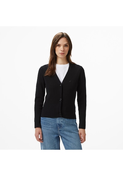 Nautica Kadın Siyah Regular Fit Hırka Düz 57s144t Siyah