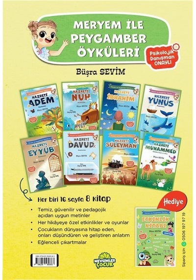 Meryem İle Peygamber Öyküleri Serisi 8 Kitap+ Etkinlik Kitabı...