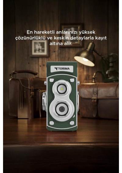 Torima CMR44 Mini Retro Dijital Fotoğraf Makinesi Yeşil