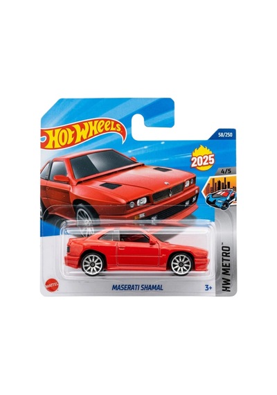 Hot Wheels Maserati Shamal - Hw Metro Kırmızı 1/64 Diecast Model Araba Çok Renkli