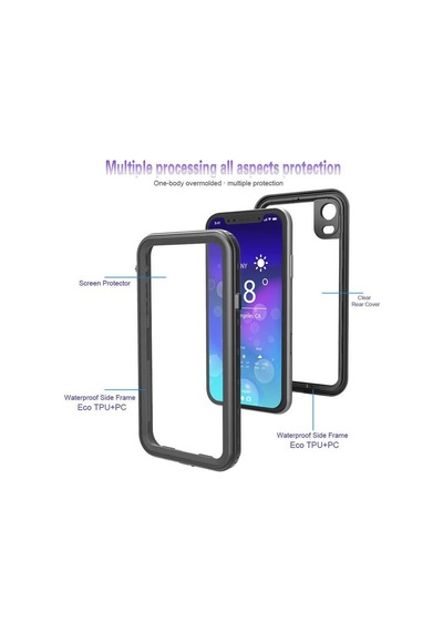 Apple Uyumlu iPhone XR 6.1 İle Kılıf Su Geçirmez 360 Derece Koruma Waterproof Telefon Kılıfı