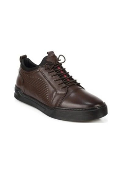 Marcomen Kahverengi Hakiki Deri Erkek Günlük Sneaker Ayakkabı - 1