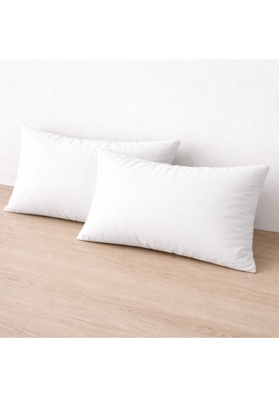 Tela Kumaş 2’li Dekoratif Beyaz Renk Kırlent İçi Dolgu Yastığı 40 x 60 CM 500 GR