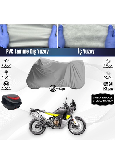 Husqvarna Norden 901 Motosiklet Brandası Çanta Topcase Uyumlu Motor Branda