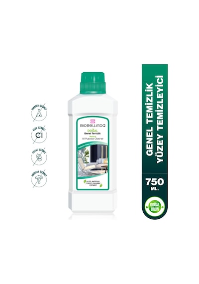 Biobellinda Genel Temizlik 750 Ml Doğal Yüzey Temizleyici Tekli