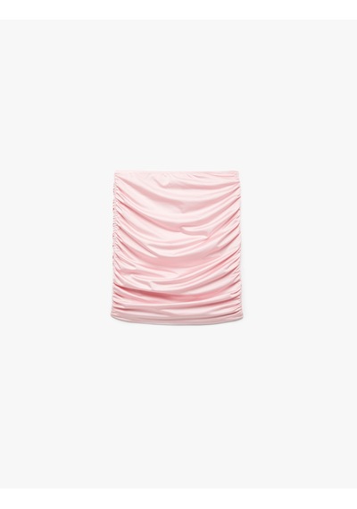 Koton Drapeli Parlak Mini Pareo Etek Pembe 5sak70026mk Gül