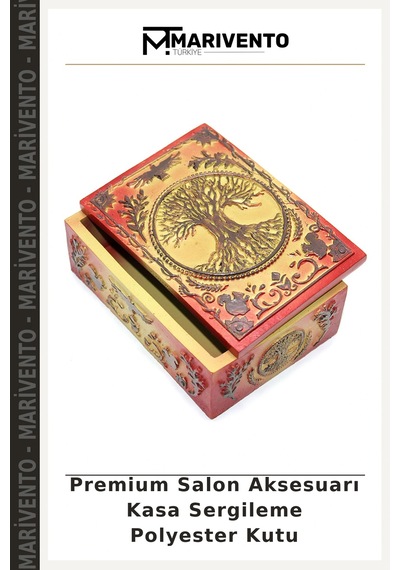 Premium Salon Aksesuarı Kasa Sergileme Polyester Kutu