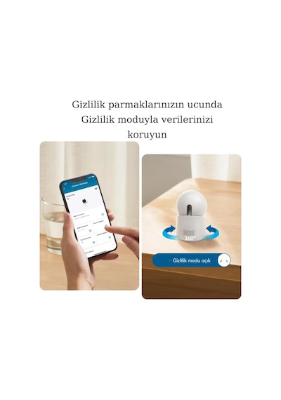 Eufy E30 4k Iç Kamera, 360 Döner, Renkli Gece Görüşü, Aı Takip, Wi-fi, Uygulamalı Kamera Sistemi