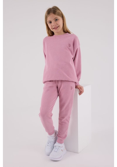 U.S. Polo Assn. Kız Çocuk Pembe Eşofman Takımı Us2302-c-v1 Pembe