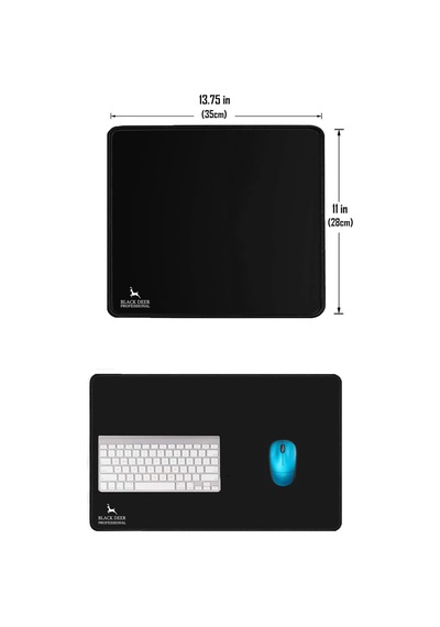 BLACK DEER Professional Siyah Orta Boy Gaming Mouse Pad 35x28 Cm