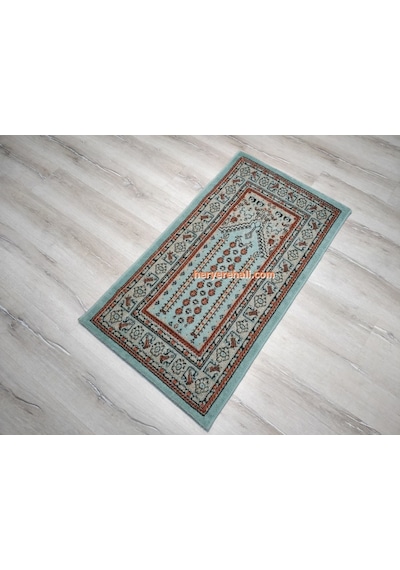 Halı Sarayı Asya Namazlık Seccade Ince 10503Y7Yeşil Sim 65x115 CM